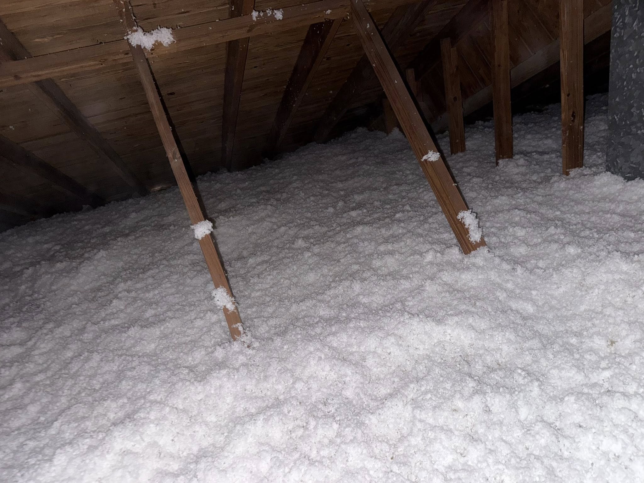 New Blown-in insulation in attic area