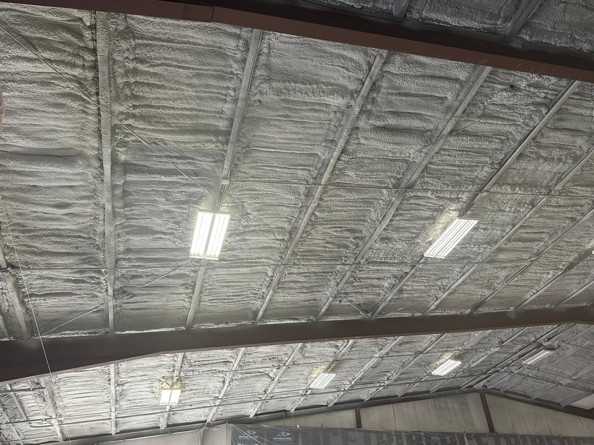 Spray foam insulation in ceiling